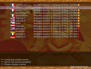 List of Frozen Bubble Servers